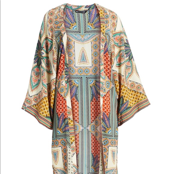 Kas New York Other - KAS New York Scarf Print Kimono Jacket Large